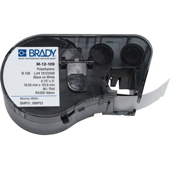 Pásek do tiskárny Brady M-12-109 / 143220, Labelmaker Tags, 19.05 mm x 76.20 mm