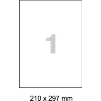 Speciální papír Samolepicí etikety R0501.1123,laser, lesklé, polyester, 210 x 297 mm, 1 etiketa, A4, 100 listů