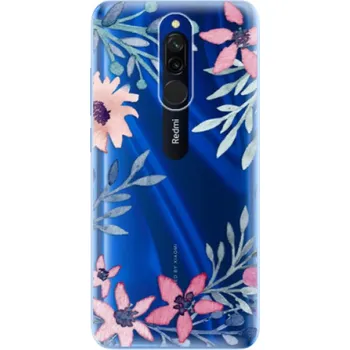 Pouzdro na mobilní telefon Odolné silikonové pouzdro iSaprio - Leaves and Flowers - Xiaomi Redmi 8