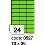 Etikety univerzální 70 x 36 mm, matné, zelené, 100 listů
