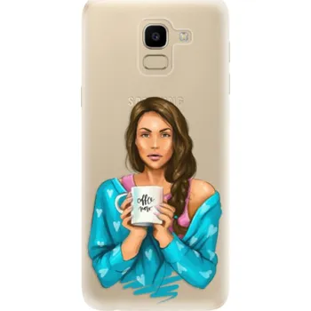 Pouzdro na mobilní telefon Odolné silikonové pouzdro iSaprio - Coffe Now - Brunette - Samsung Galaxy J6