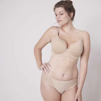 Podprsenka Simone Pérèle podprsenka 3D Spacer s nízkým středem CARESSE Peau rosée 70G