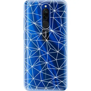 Pouzdro na mobilní telefon Odolné silikonové pouzdro iSaprio - Abstract Triangles 03 - white - Xiaomi Redmi 8