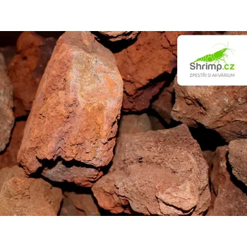 Dekorace do akvária Červená láva 20 - 30 cm 5 kg