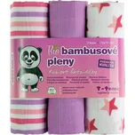 T-tomi Bambusové BIO pleny sada 3 ks růžové hvězdičky