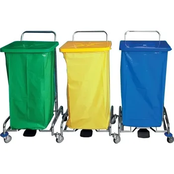 Úklidový vozík eastmop PEDALBAG III. - 3x 120 l. - bez vaku