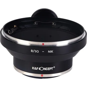 Adaptér K&F Concept z objektivu Bronica SQ na Nikon (Umožní nasadit objektiv s koncovkou Bronica SQ na fotoaparáty Nikon)