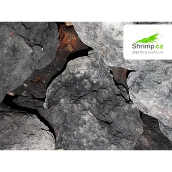 Dekorace do akvária Černá láva 20 - 30 cm 10 kg