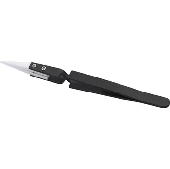 Péče o řasy a obočí Samosvorná nemagnetická pinzeta s keramickými hroty do 1100°C, rovné hroty