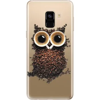 Pouzdro na mobilní telefon Odolné silikonové pouzdro iSaprio - Owl And Coffee - Samsung Galaxy A8 2018