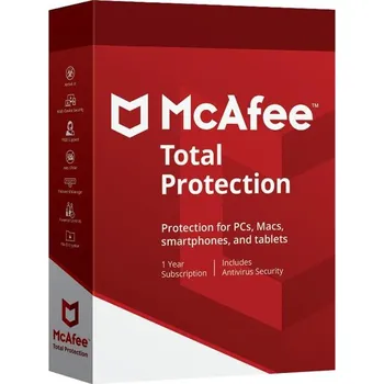 Zrychlení počítače McAfee Total Protection ESD 5 PC 1 rok