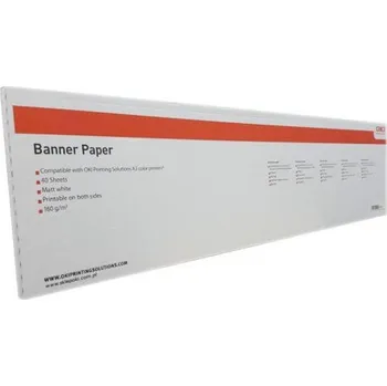 Plotrový papír OKI 210/0.9m/Banner Paper, 210x900mm, 8", 9004651, g/m2, plakátový papír, bílý, pro laser