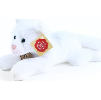 plyšák Rappa bílá ležící kočka 18 cm