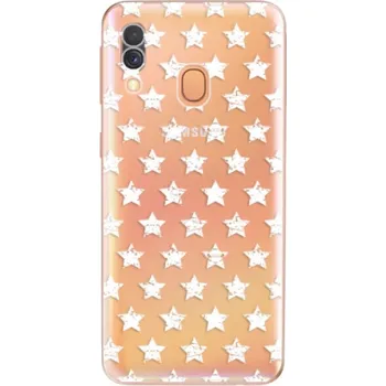 Pouzdro na mobilní telefon Odolné silikonové pouzdro iSaprio - Stars Pattern - white - Samsung Galaxy A40