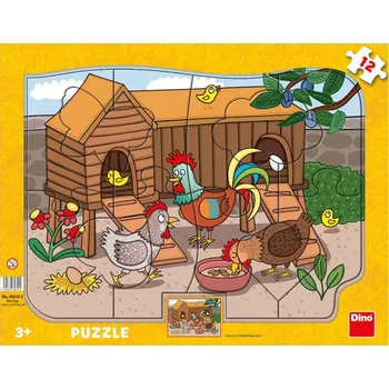 Puzzle DINO Slepičky 12 dílků