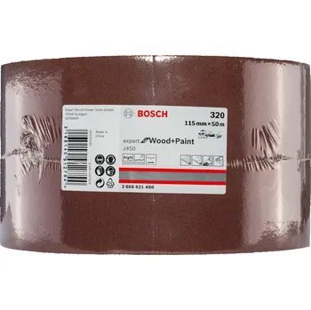 Brusný papír Brusný pás - role brusiva Bosch Expert for Wood and Paint J450 115mm x 50m, hr. 320 (2608621490)
