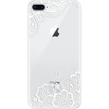 Pouzdro na mobilní telefon Silikonové pouzdro iSaprio - Apple iPhone 8 Plus - White Lace 02 (Odolný silikonový kryt, obal, pouzdro iSaprio - Apple iPhone 8 Plus - White Lace 02 - skvělá ochrana a pružnost, stylový UV potisk, lehkost, tiskne se v České republice)