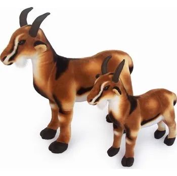 plyšák Plyšová koza stojící hnědá