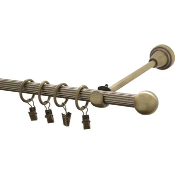 Garnýž kovová 400 cm rýhovaná jednořadá 16 Koule mosaz