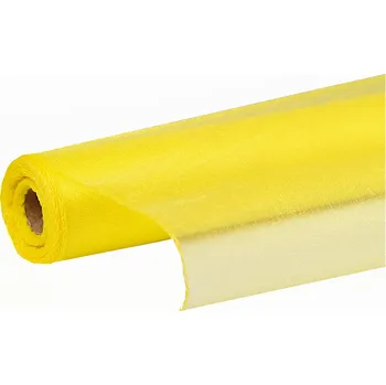 Svatební dekorace Organza SNOW 36cm x 9,1m ŽLUTÁ