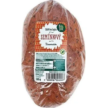 Trvanlivě pečivo Country Life Nelepek Chléb se semínky bez lepku 300 g