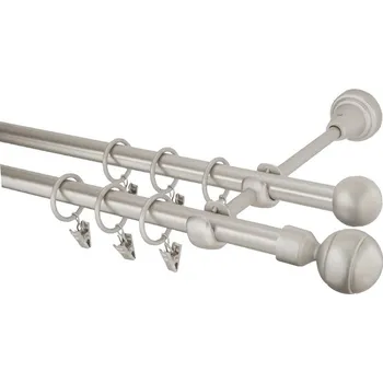 Garnýž Garnýž kovová 240 cm dvouřadá - dvojitá 16 Paola chrom mat