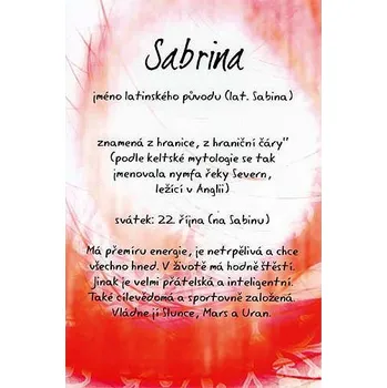 Kouzlo tvého jména blahopřání Sabrina