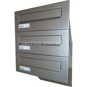 Poštovní schránka 3MH s.r.o. Poštovní schránka šikmá k zazdění do sloupku NEREZ 3x Varianta: základní