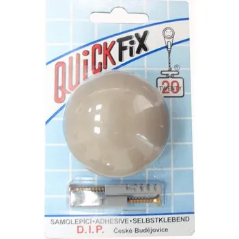 D.I.P. QUICKFIX zarážka na dveře - béžová, pr. 50mm, 2ks v blistru