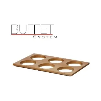 Papírový ubrousek Deska světlá 6 otvorů