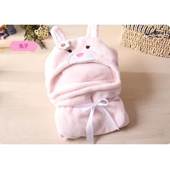 Dívčí župan Čína Fleecová zvířátková deka s kapucí Motiv: králíček