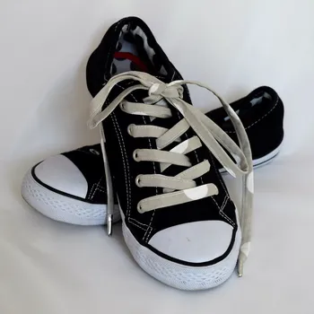 Tkaničky do bot TKANIČKY - béžovo bílé (Ze 100% bavlny)