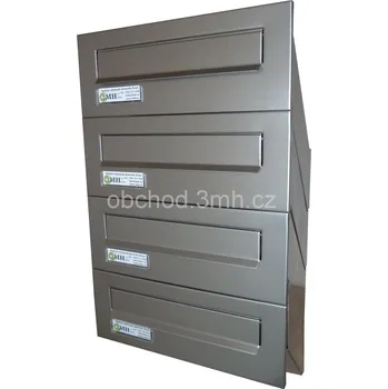 Poštovní schránka 3MH s.r.o. Poštovní schránka šikmá k zazdění do sloupku NEREZ 4x Varianta: základní