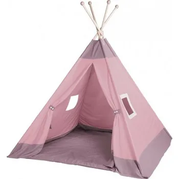 Dětský stan Velký textilní stan TEEPEE 158x210cm - růžová