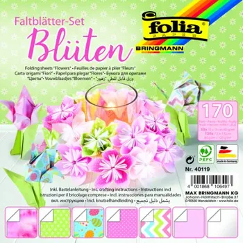 Umělecký papír Folia Origami papír Blüten 170 listů papíru