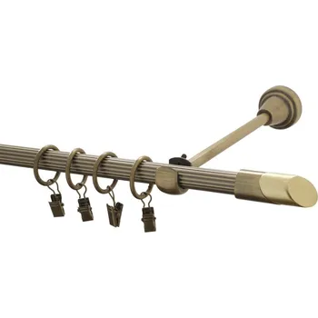 Garnýž kovová 400 cm rýhovaná jednořadá 16 Piza II mosaz