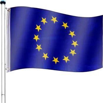 Tuin Vlajkový stožár s vlajkou Evropské unie 6,50 m
