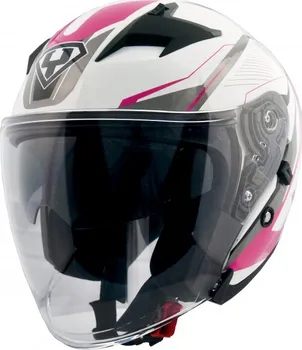 Helma na motorku YOHE 878-1M Graphic růžová