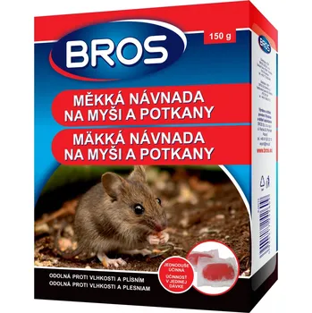 Hubení hlodavce Bros - měkká nástraha na myši a potkany 150 g - rodenticid