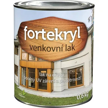 Lak na dřevo Fortekryl venkovní lak 0,6 kg mat