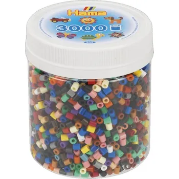 Dětské navlékací korálky Hama Korálky zažehlovací plast 3000ks v dóze