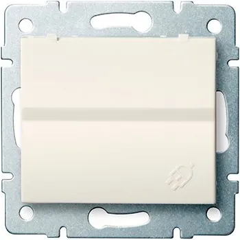 Elektrická zásuvka Kanlux Logi zásuvka jednonásobná s krytkou IP44 krémová 25147