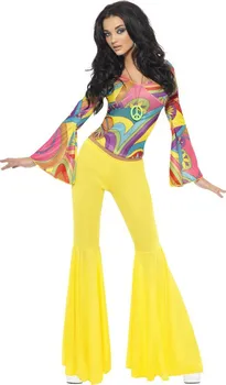 Karnevalový kostým Smiffys Kostým Hippiesačka SF30445x M