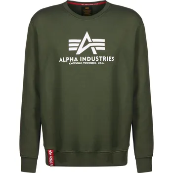 Pánská mikina Alpha Industries Basic Sweater (dark olive) mikina L