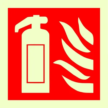 Hasicí přístroj - 20 x 20 cm - plastová fotoluminiscenční