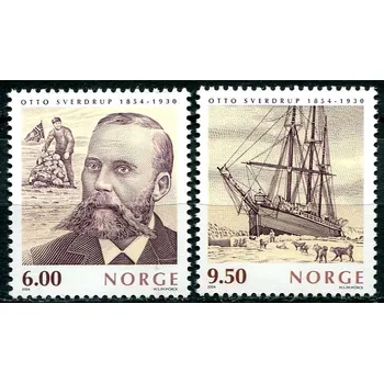 Poštovní známka (2004) MiNr. 1502 - 1503 ** - Norsko - Otto Sverdrup (1854-1930), polární průzkumník