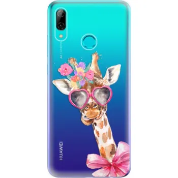 Pouzdro na mobilní telefon Silikonové pouzdro iSaprio - Huawei P Smart 2019 - Žirafa Dámička (Odolný silikonový kryt, obal, pouzdro iSaprio - Huawei P Smart 2019 - Žirafa Dámička - skvělá ochrana a pružnost, stylový UV potisk, lehkost, tiskne se v České republice)