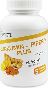 Přírodní produkt Vieste Kurkumin Piperin Plus 60 cps.