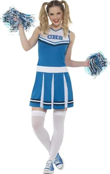 Karnevalový kostým Smiffys Kostým Roztleskávačky modrý M