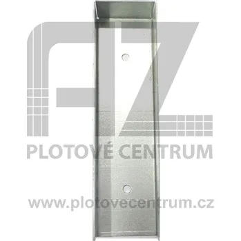 Příslušenství pro plot Stabilizační držák pro podhrabové desky bez zámku 200 mm | pozinkovaný | koncový "U" | pro sloupek profilu 60 × 60 / 60 × 40 mm